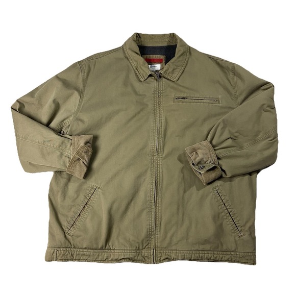 Old Navy Other - VTG Y2K Old Navy Cotton Canvas Full Zip Chore Coat Army Green Men's XL Utility